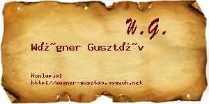 Wágner Gusztáv névjegykártya