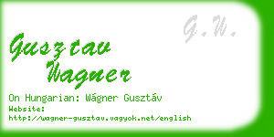 gusztav wagner business card