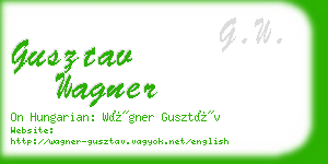 gusztav wagner business card